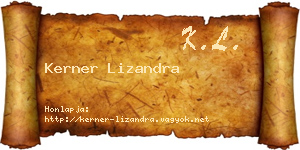 Kerner Lizandra névjegykártya